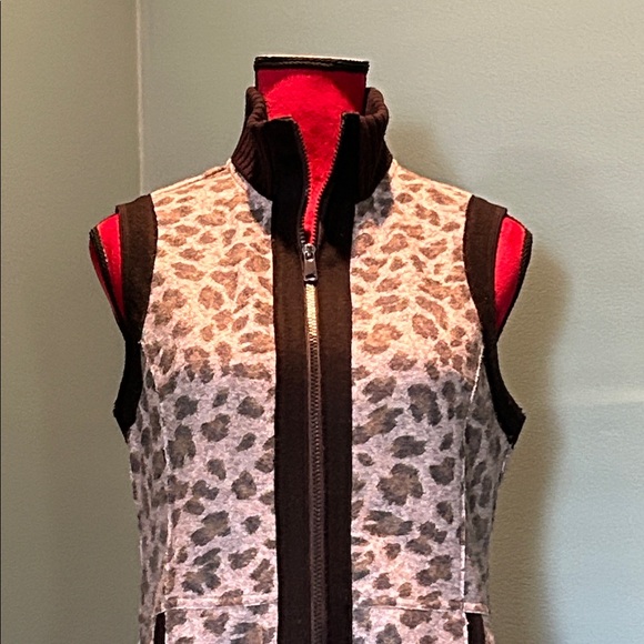 Johnston & Murphy Sleeveless Leopard-Print Zip Front Dress XS - Picture 2 of 16
